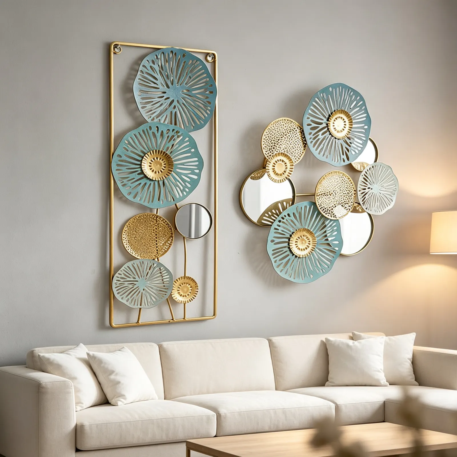 Simple wrought iron wall decorations
