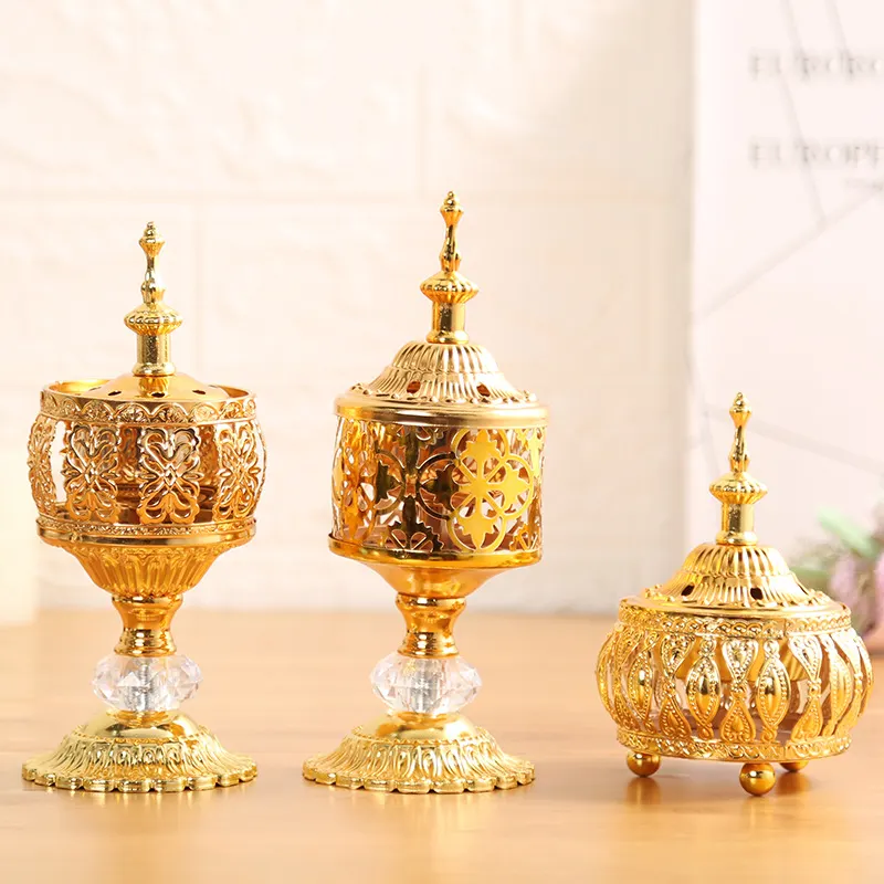 Creative lace-trimmed incense burner, stylish metal craft ornament incense burner