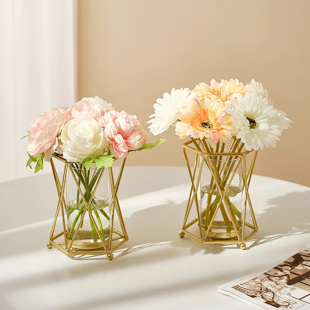 Simulated decorative wrought iron ornaments, home decoration vases, artificial flowers